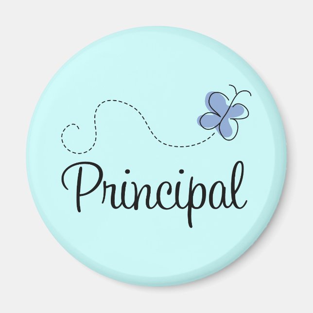 Blue Butterfly Principal Gift Magnet (Front)