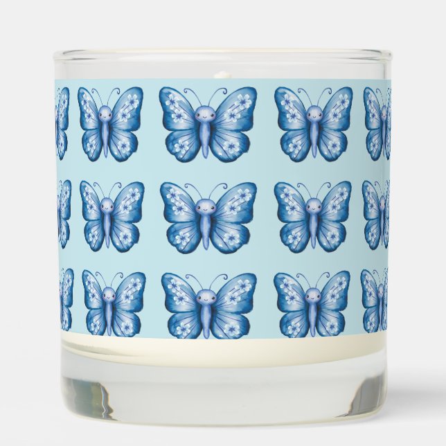 Blue Butterfly Scented Candle (Front)
