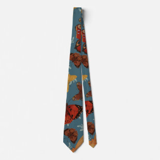 blue Butterfly seamless pattern Neck Tie