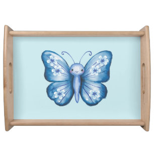 Blue Butterfly Serving Tray
