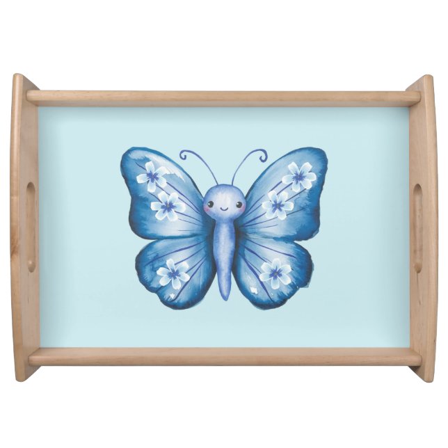 Blue Butterfly Serving Tray (Front)