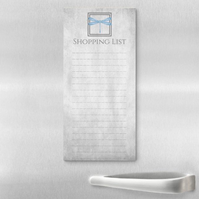 Blue Butterfly Shopping List Notepad (In Situ)