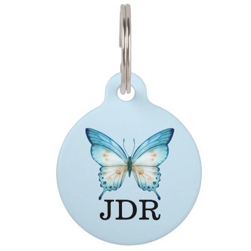 Blue Butterfly Signature Stethoscope ID Tag