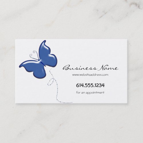 Blue Butterfly Simple Business Cards