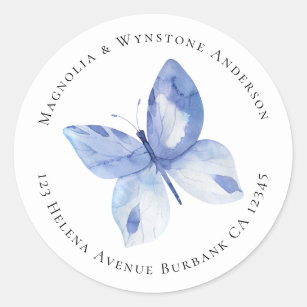 Blue Butterfly Sticker – Moon Light Sticker Co.