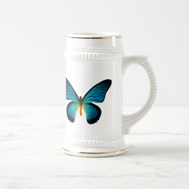Blue Butterfly Stein (Right)