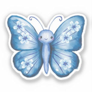 Blue Butterfly Sticker