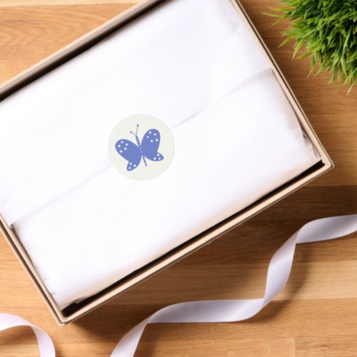 Blue Butterfly Stickers Roll
