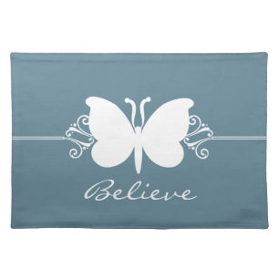 Blue Butterfly Swirls Placemat