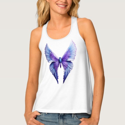 Blue butterfly  tank top