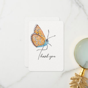 Blue Butterfly Thank You Card