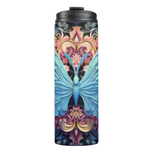 Blue Butterfly Thermal Tumbler