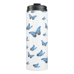 Blue Butterfly Thermal Tumbler