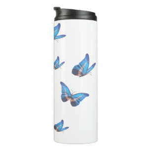 Blue Butterfly Thermal Tumbler