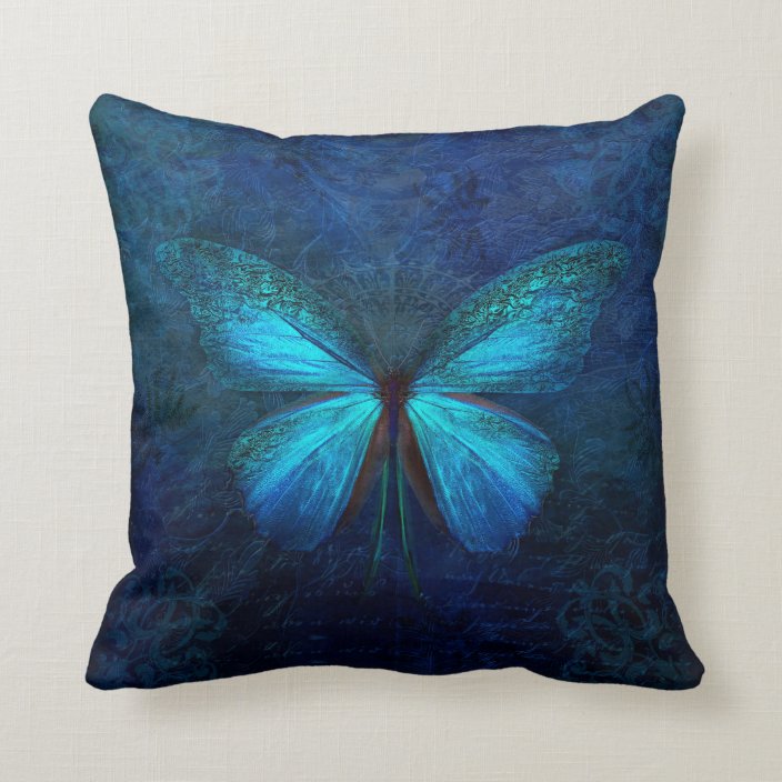 Blue Butterfly Throw Pillow | Zazzle.com