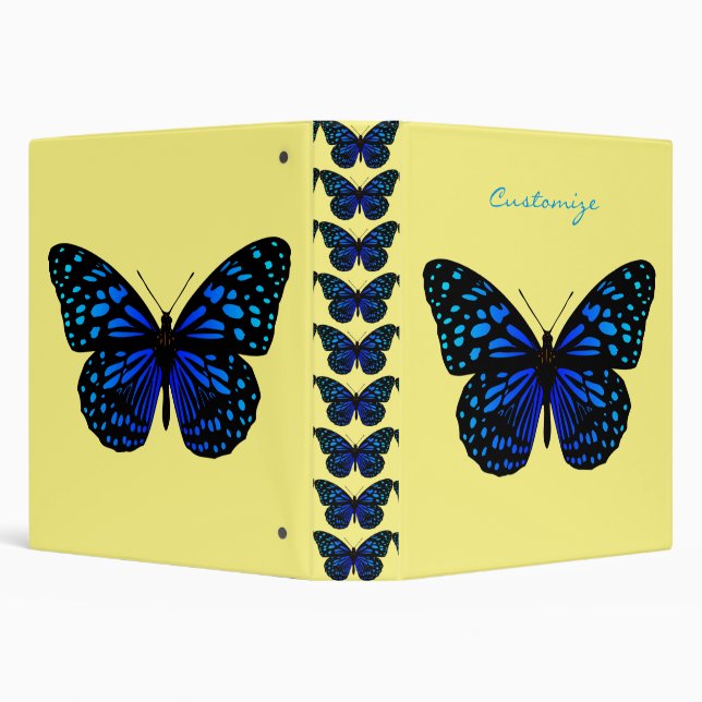 Blue Butterfly Thunder_Cove 3 Ring Binder (Background)