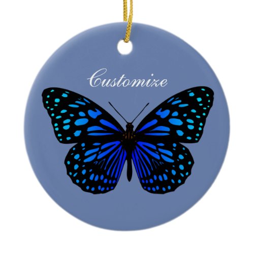 Blue Butterfly Thunder_Cove Ceramic Ornament