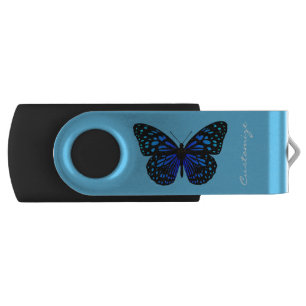 Blue butterfly Thunder_Cove Flash Drive