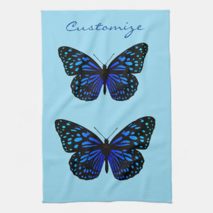 Blue butterfly Thunder_Cove Kitchen Towel