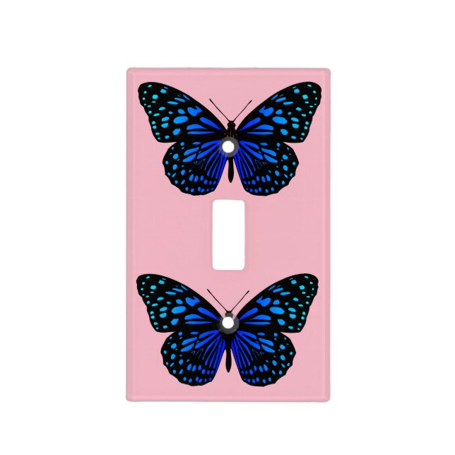 Blue butterfly Thunder_Cove Light Switch Cover (Front)