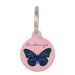 Blue Butterfly Thunder_Cove Pet ID Tag