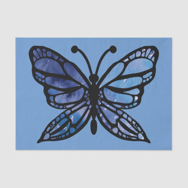Blue Butterfly Tissue Paper (Front)