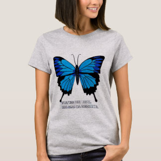 Blue butterfly top