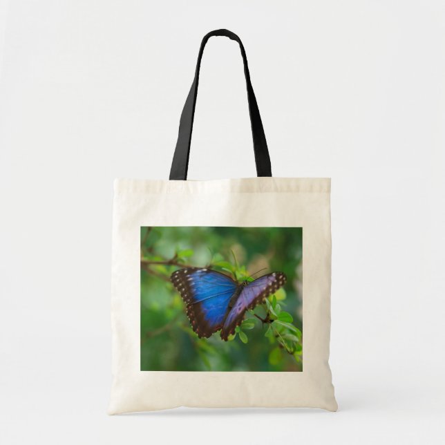 Blue Butterfly Tote Bag (Front)