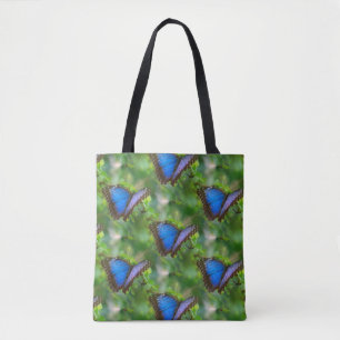 Blue Butterfly Tote Bag