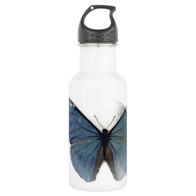 Blue Butterfly Water Bottle (Front)