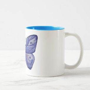 Blue Butterfly Watercolor 325 ml Two-Tone Mug