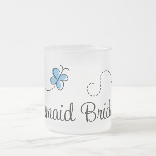 Blue Butterfly Wedding Bridesmaid Mug