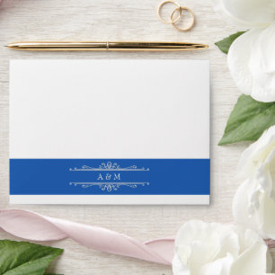 Blue Butterfly Wedding Envelope