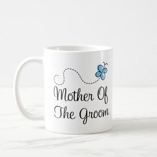 Blue Butterfly Wedding Mother of the Groom Mug