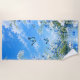 Blue Butterfly Wildflower Meadow Garden Beach Towel