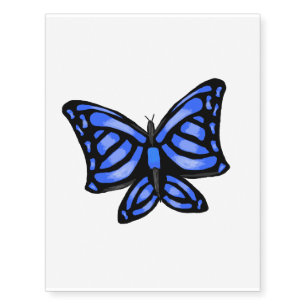 Blue butterfly (wings open) temporary tattoo