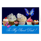 BLUE BUTTERFLY,YUMMY CUPCAKES SWEET FATHER'S DAY (Front Horizontal)