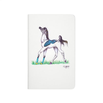 Blue Butterfly Zebra Horse Dancing Cute Journal