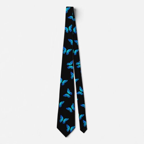 Blue Butterflys by storeman Tie