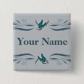 Blue Button with Butterfairies