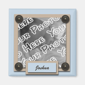 Blue Buttons & Brackets Magnet
