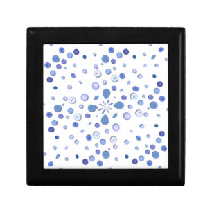 Blue Buttons Jewelry Box