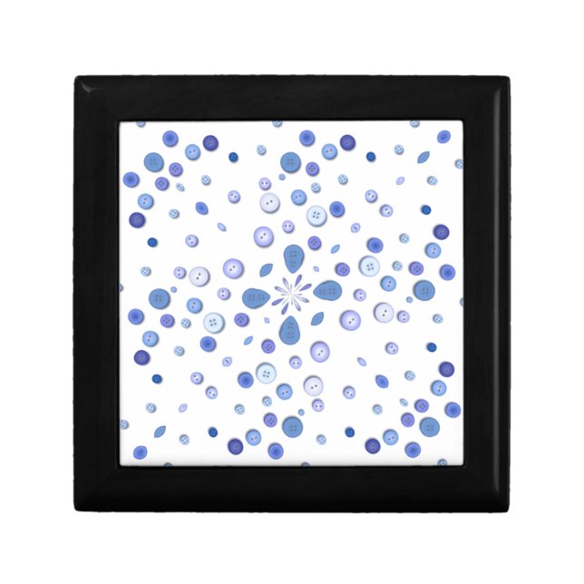 Blue Buttons Jewelry Box (Front)