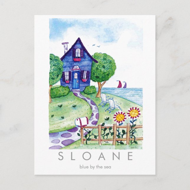 blue by the sea postcard (Front)