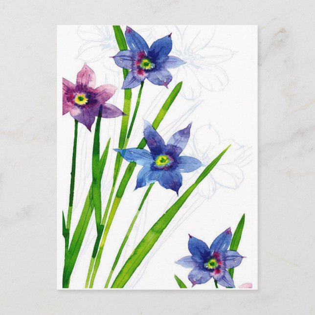 blue by you watercolor postcard (Front)