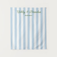 Blue Cabana Stripe Personalized Wedding