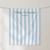 Blue Cabana Stripe Personalized Wedding