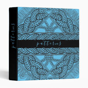 BLUE CABLE KNIT 3-Ring Binder II