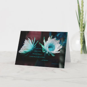 “Blue Cactus #70” with poem: Friendship Defined Card