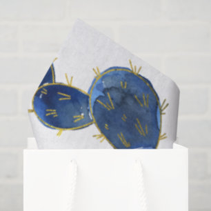 Blue Cactus Desert Chic Southwest Travel Tissue Paper